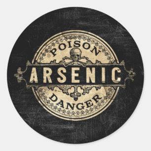 Arsenik Vintage Stil Poison Label Runt Klistermärke