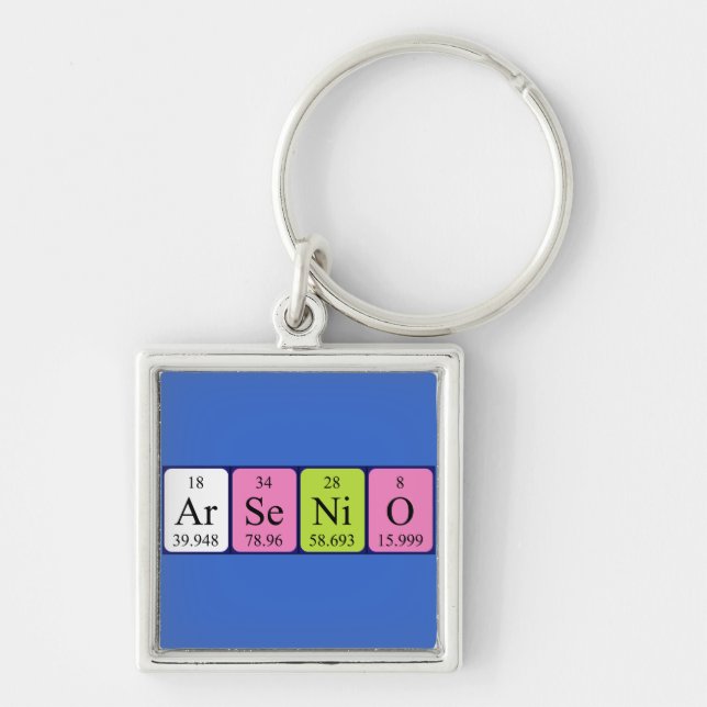 Arsenio Periodisk bord namn nyckelring (Framsidan)