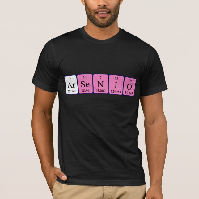 Arsenio periodiskt bord namn-skjorta tee shirt (Framsida)