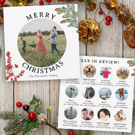 Årsfoto för granskning av julkortsfamiljen