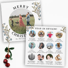 Årsfoto för granskning av julkortsfamiljen