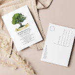 Årshändelse för Family Reunion Watercolor Träd Vykort<br><div class="desc">Den här söta minimalistiska mallen för familjeåterförening med vattenfärg träd är enkel att anpassa och redo att lägga till din årliga familjemilampa i år. Du kan klicka på knappen "Anpassa" för att lägga till återunionshändelsen.</div>