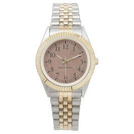 ÅRSJUBILEUM BRUN LÄDER PERSONANPASSAD DATUM ARMBANDSUR