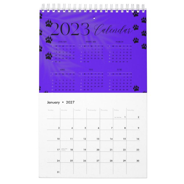 Årskalender 2023 kalender (Jan 2027)