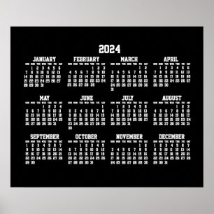 Årskalender 2024 Poster svart