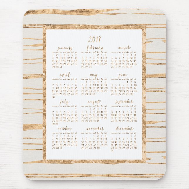 Årskalender för guldblomma 2017 Mus mattor Musmatta (Framsidan)