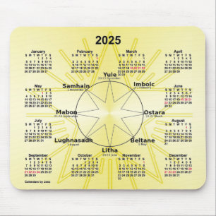 Årskalenderns keltiska hjul 2025 från Janz Musmatta