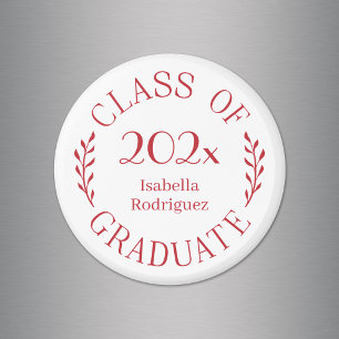 Årsklass Examensnamn Röd Typografi Magnet