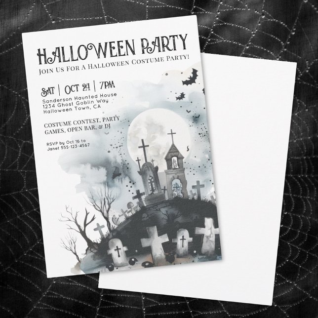 Årskostnad Halloween fest Inbjudningar (Annual Costume Halloween Party Invitation)