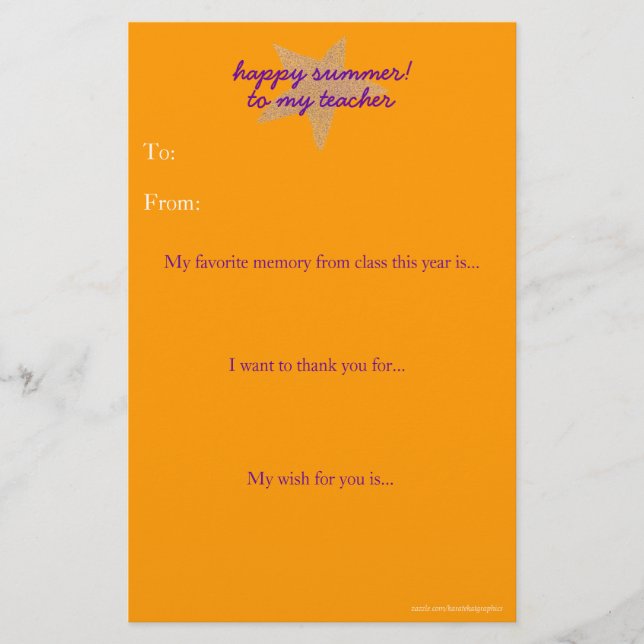 Årslärare tackkort (Framsida)