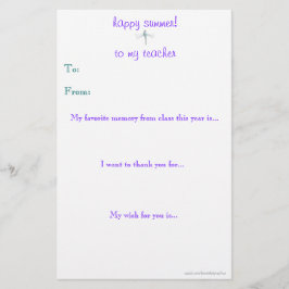 Årslärare tackkort