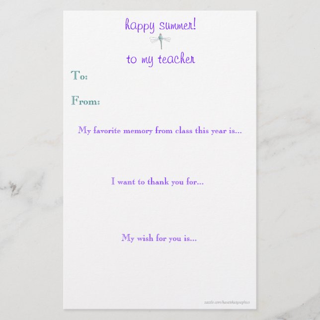 Årslärare tackkort (Framsida)