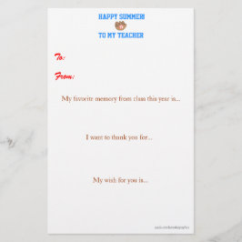 Årslärare tackkort