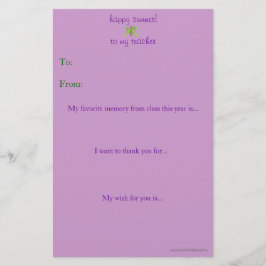 Årslärare tackkort