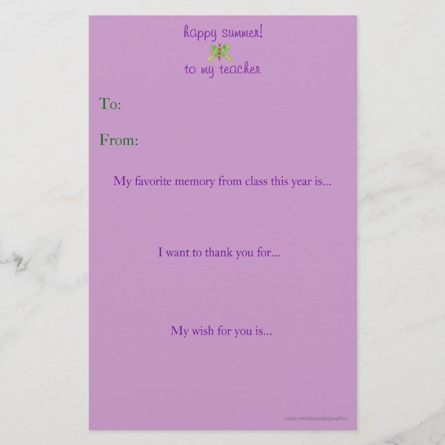 Årslärare tackkort (Framsida)