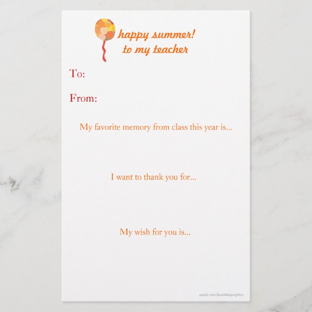 Årslärare tackkort (Framsida)