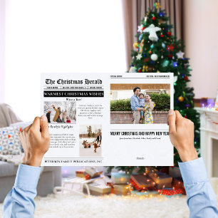 Årsöversikt Jul Tidning Flera Bilder Helgkort