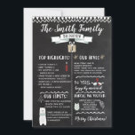 Årsöversikt över julkort<br><div class="desc">Årets inbjudan till granskning kommer att bli slå med ditt julkort i år. Faux chalkboard-bakgrund och handskriftsformat typsnitt. Fyll i informationen för att anpassa kortet. Två mönster i bakgrunden som ska väljas för baksidan.</div>