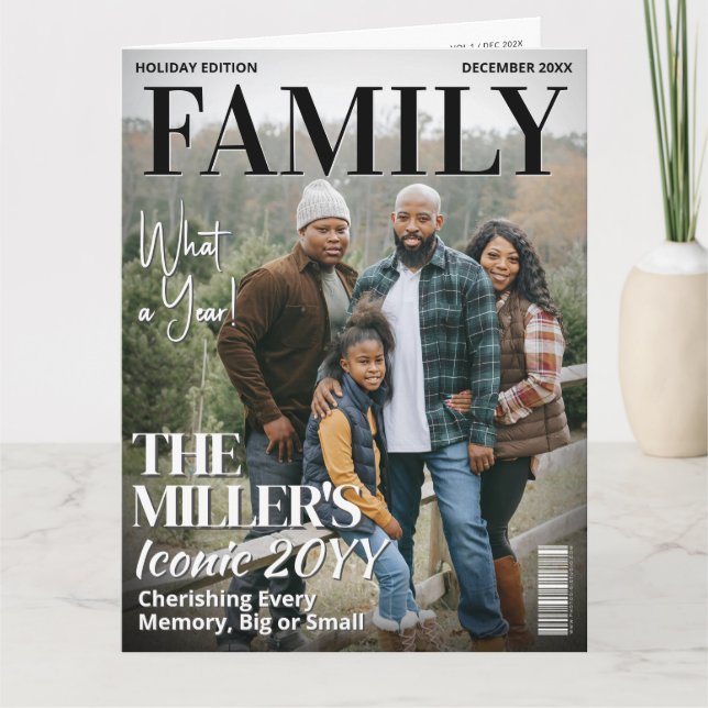 Årsöversiktsmagasin Grattiskort Bilder Collage Kort (Framsida)