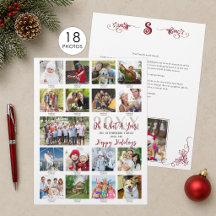 Årsöversyn Foto Collage Julbrev