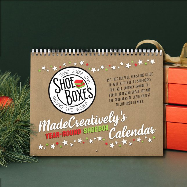 Årsrunda Shoebox-kalender Kalender (This helpful guide will inspire you to make and collect items for shoeboxes all year long!)