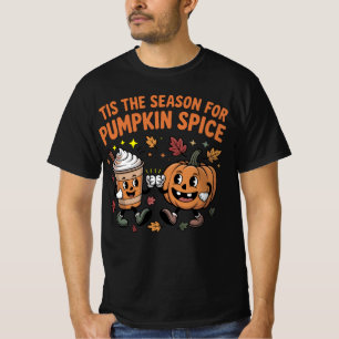 Årstiden för Pumpkin Spice Halloween Spöklig T Shirt