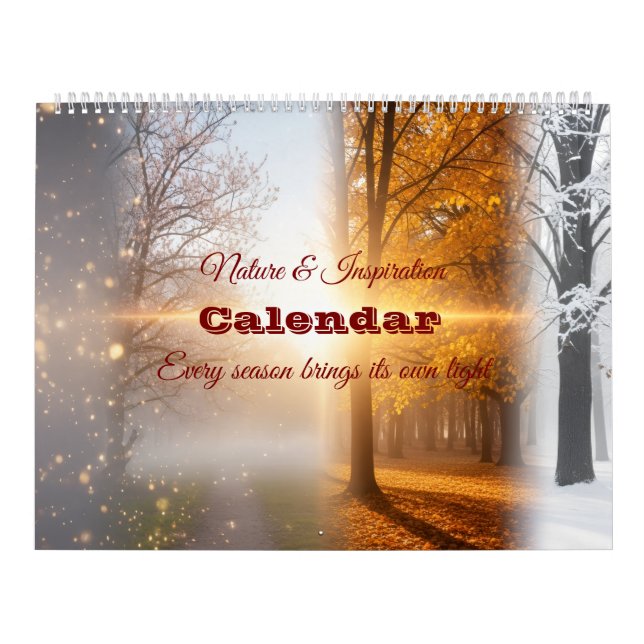 Årstider av ljus – Natur & Inspiration 2025 Vägg  Kalender (Omslag)