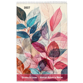 Årstider i blad – Abstrakt natur i rörelse Kalender