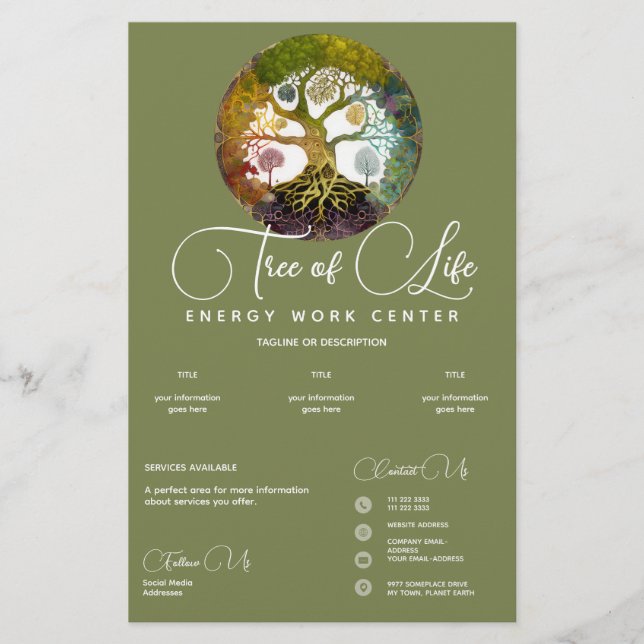 Årstider | Livets Träd Flygblad (Framsidan)