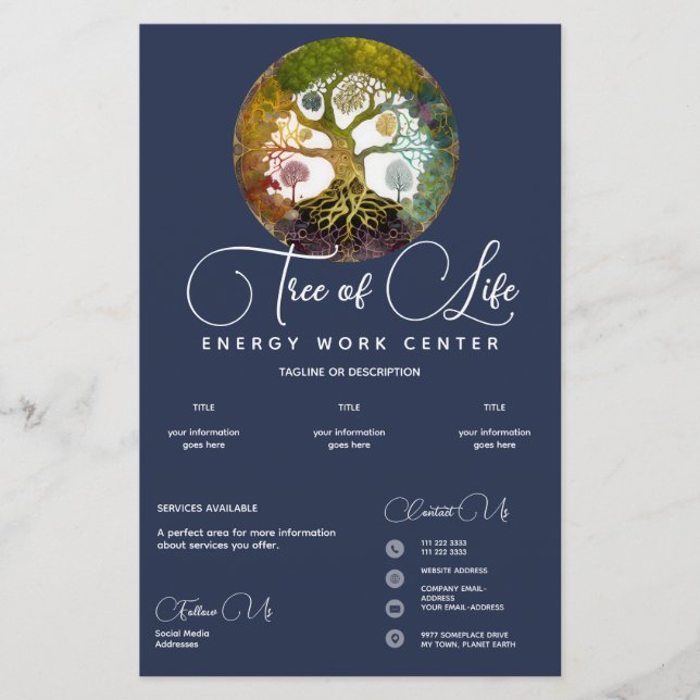 Årstider | Livets Träd Flygblad (Framsidan)