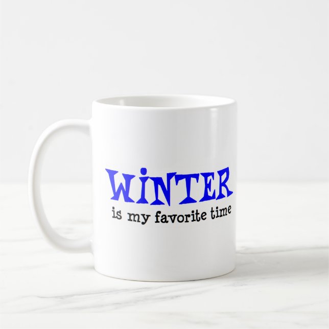 årstider vinter favorit tid kaffemugg (Vänster)