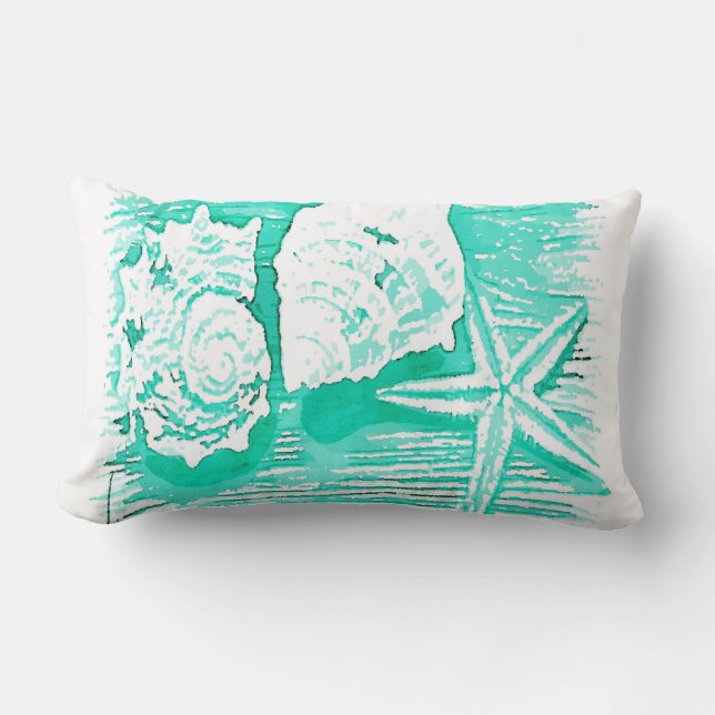 årstidsstjärtfenad havskräfta vid kuststranden lumbarkudde (Framsida)