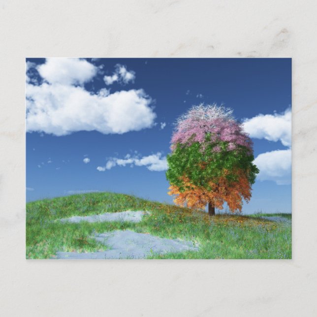 Årstidsträdet vykort (Framsida)