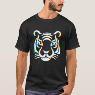 Arsty Tiger Ansikte Linje Teckning 2022 års T Shirt