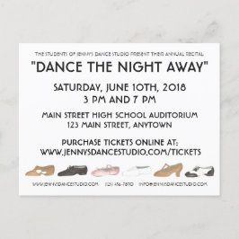 Årsvisa skäl för visning av fall i Dance School St Inbjudan Vykort
