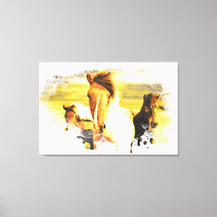 *~* Art 3 Horses - Mustangbergen AR22 Equine Canvastryck