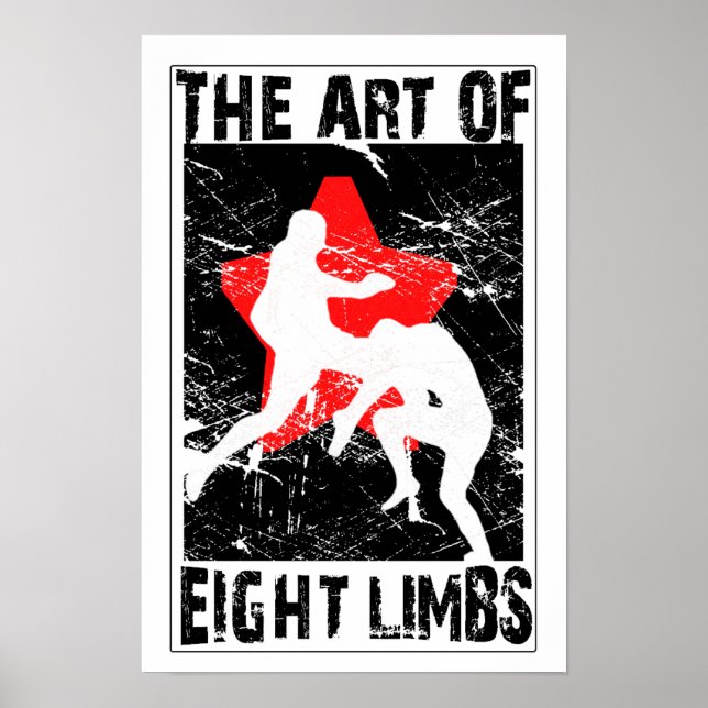 Art 8 Limbs - Muay Thai Flies Knee Poster (Framsidan)