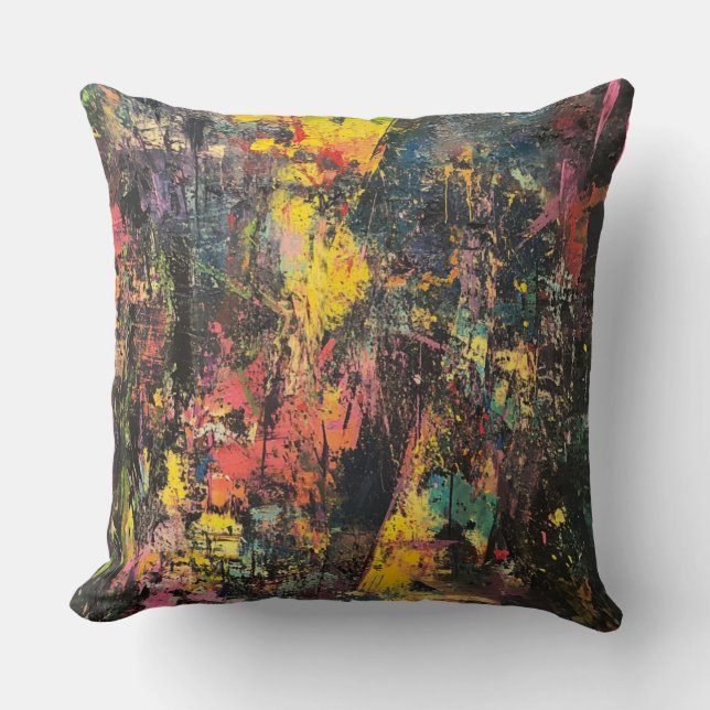 Art abstrait texturé en couleurs vives 🎨 kudde (Framsida)