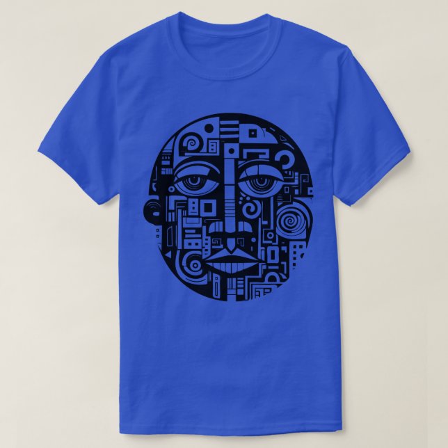 Art Abstrakt Ansikte 3 T Shirt (Design framsida)