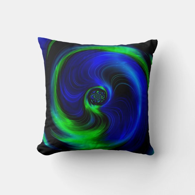 Art Abstrakt färglös spiral 14 Kudde (Framsida)