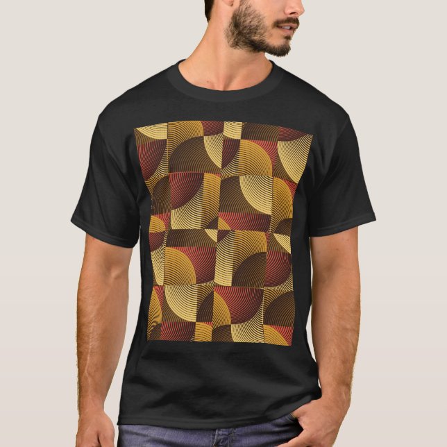 Art-Abstraktens geometriska texturerade bakgrund T Shirt (Framsida)