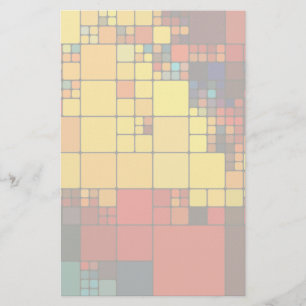 Art abstraktens vibrerande regnbågsgeometriska m brevpapper