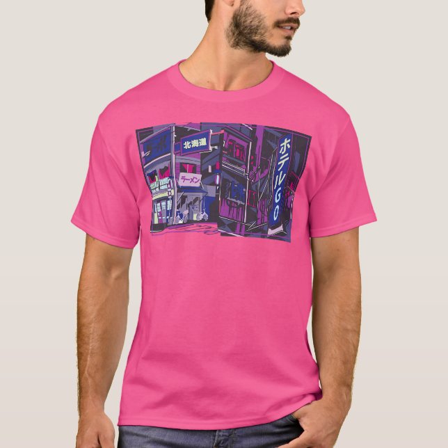 Art Aestetic Stil Vaporwave Cyberpunks T Shirt (Framsida)