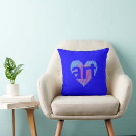 Art Älskare, Big Heart med ord Art, Kreativ Art Kudde