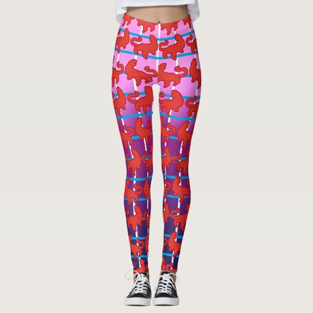 Art Älskare Cute Tiger Leggings (Framsida)