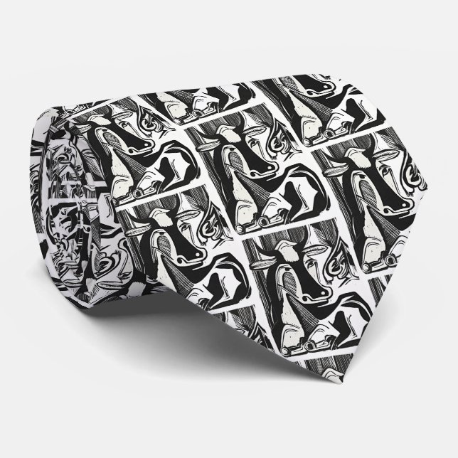 Art Älskare Power Tie - Kirchner Cow Edition Slips (Rullad)