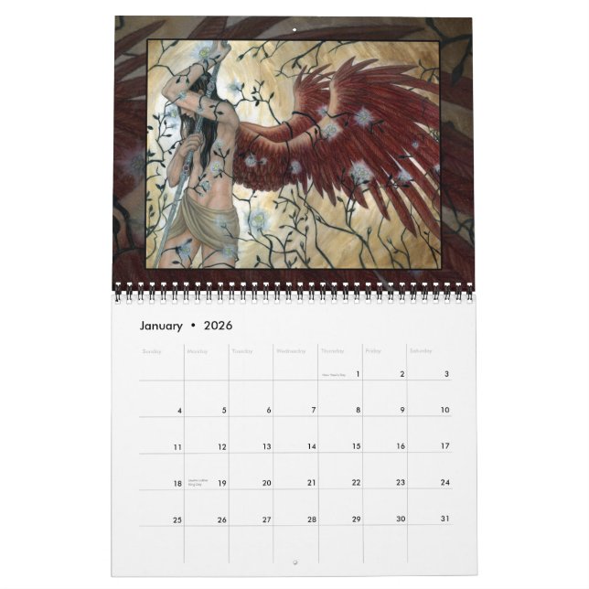 Art Angela Sasser - serie I - Fantasy Calendar Kalender (Jan 2026)