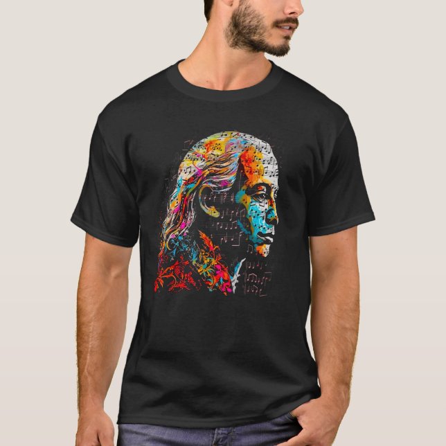 Art Antonio Vivaldi Music Composer T Shirt (Framsida)