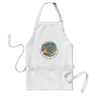 ART Apron with original art and quote Förkläde