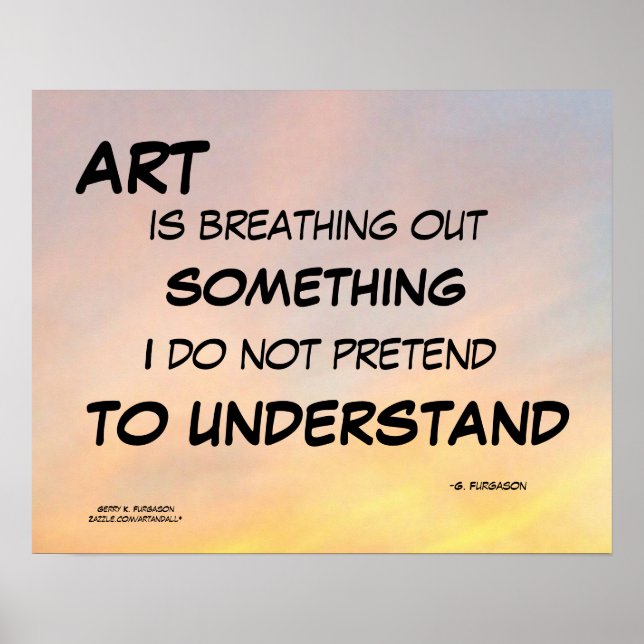 ART ÄR EN BREATHING OUT COLLECTOR-UTSKRIFT POSTER (Framsidan)